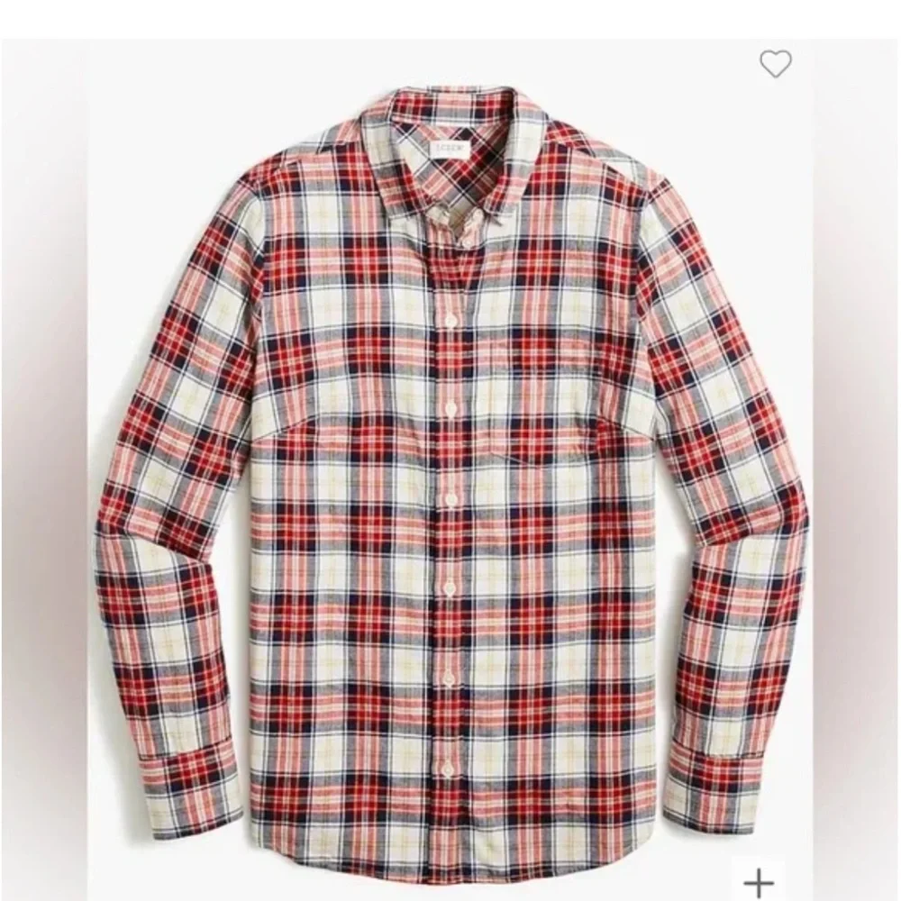 J.Crew plaid‎ shirt womens size S